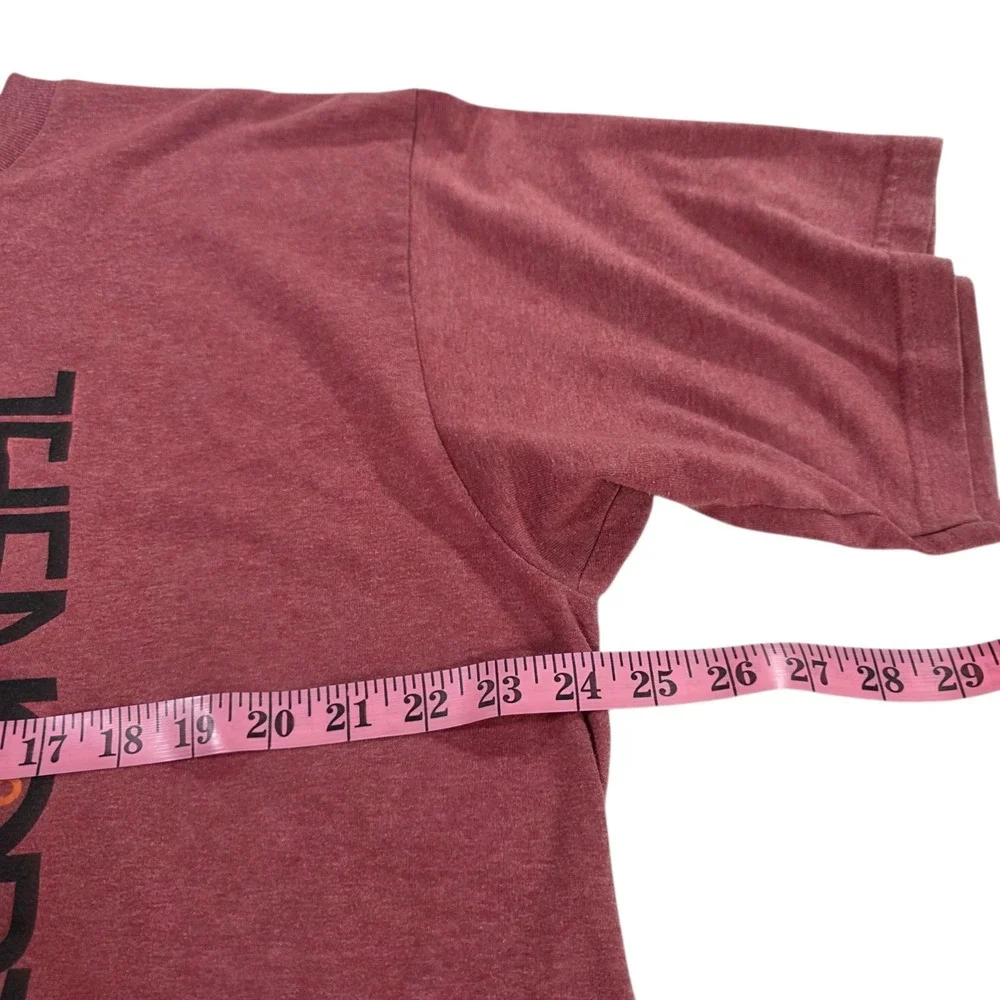 The North Face Pullover Shirt Mens Maroon XL Short Sleeve Knit Graphic Print Tee